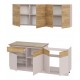 Кухонный гарнитур Айден Микс 2,0 кашемир/дуб крафт золотой