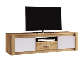 Терра Тумба ТВ Белый глянец/Дуб сонома, Дуб сонома