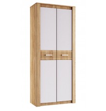 Терра Шкаф 2-дверный Белый глянец/Дуб сонома, Дуб сонома