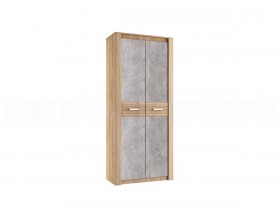 Терра Шкаф 2-дверный Бетон темный/Дуб сонома, Сонома