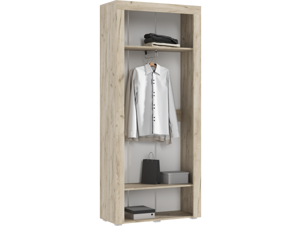 Ангара Шкаф 2-створчатый Кашемир, Дуб Крафт Серый