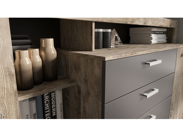 Ангара Комод 2УПК Графит/Дуб Юкон, Дуб Юкон