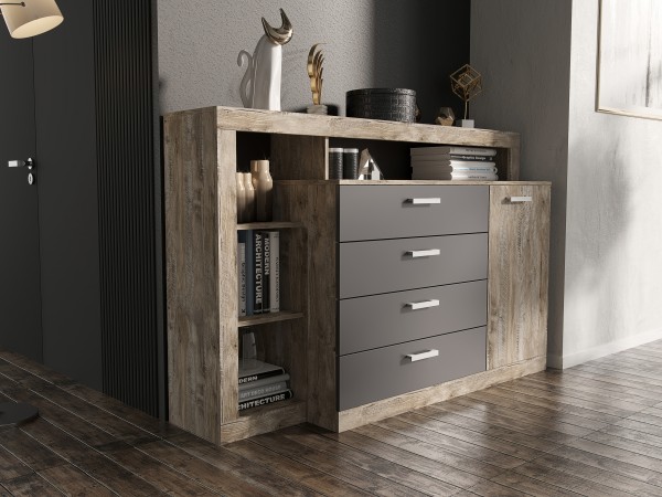 Ангара Комод 2УПК Графит/Дуб Юкон, Дуб Юкон