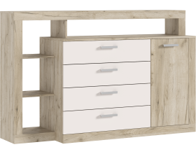 Ангара Комод 2УПК Кашемир/Дуб Крафт Серый, Дуб Крафт Серый