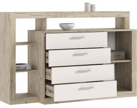 Ангара Комод 2УПК Кашемир/Дуб Крафт Серый, Дуб Крафт Серый