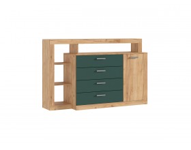 Ангара Комод 2УПК Изумрудный/Дуб Крафт, Дуб Крафт