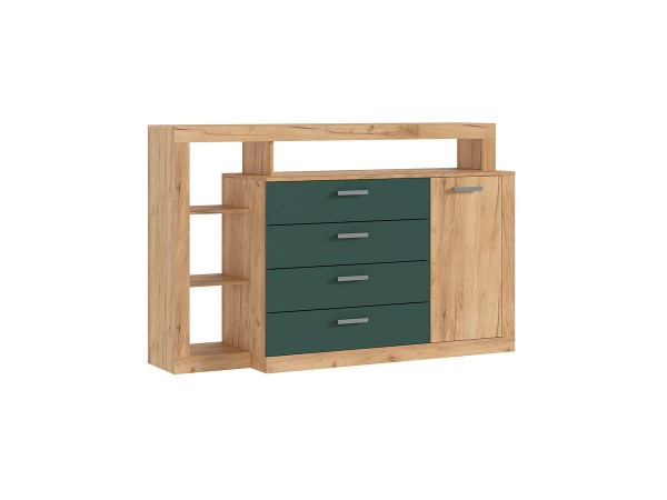 Ангара Комод 2УПК Изумрудный/Дуб Крафт, Дуб Крафт