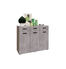 Нэнси New Комод 3д+3ящ Бетон светлый, Сонома