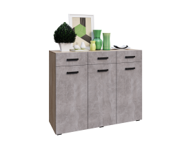 Нэнси New Комод 3д+3ящ Бетон светлый, Сонома