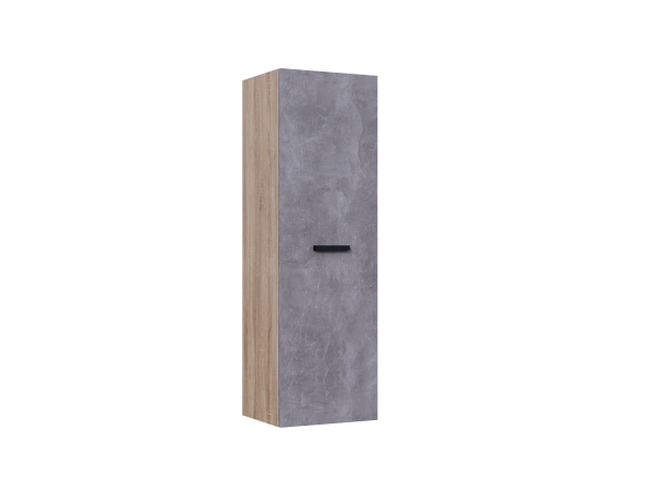 Нэнси New Пенал навесной Бетон светлый, Сонома