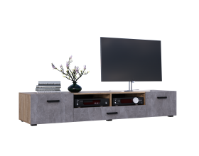 Нэнси New Тумба ТВ 2дв+1ящ Бетон светлый, Сонома