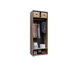 Нэнси New Шкаф 2-дверный Бетон светлый, Сонома