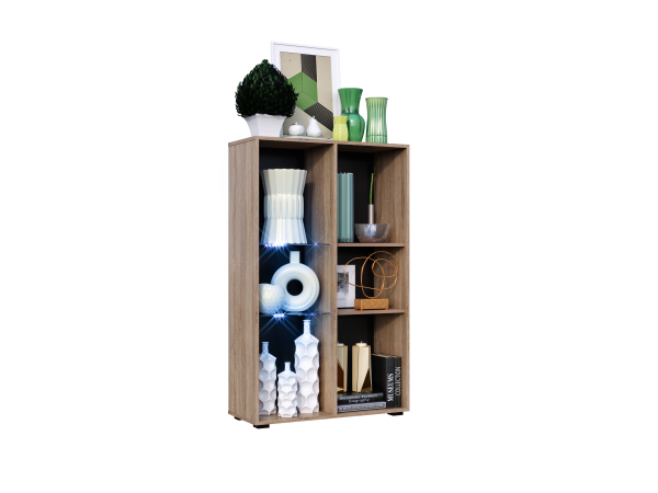 Нэнси New Шкаф-витрина Бетон светлый, Сонома