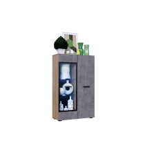 Нэнси New Шкаф-витрина Бетон светлый, Сонома