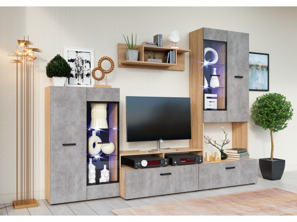 Нэнси New Центральная секция Бетон светлый, Сонома