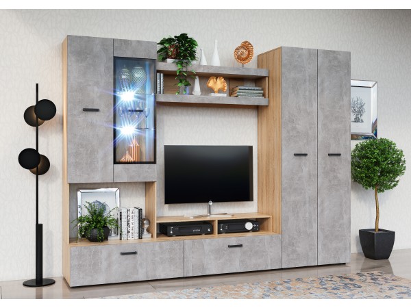 Нэнси New Центральная секция Бетон светлый, Сонома