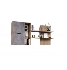 Нэнси New Шкаф навесной с полкой Бетон светлый, Сонома