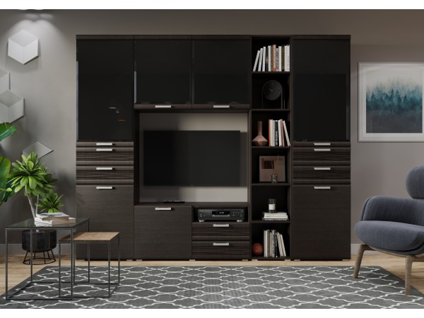 Гостиная Асти Вариант №1 Шоколад, Венге