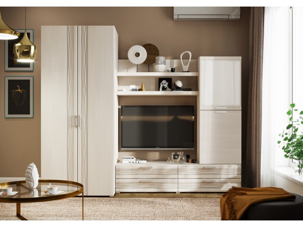 Гостиная Асти Вариант №2 Сандал светлый, Сандал светлый