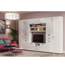 Гостиная Асти Вариант №3 Белый Глянец, Белый