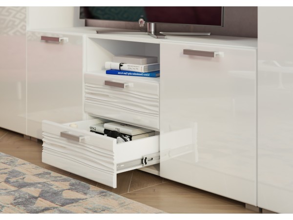 Гостиная Асти Вариант №3 Белый Глянец, Белый