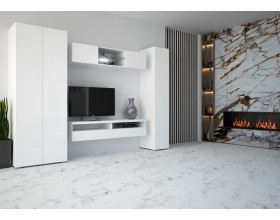 Гостиная Флорис Вариант №2 Белый Глянец, Белый