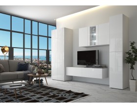 Гостиная Флорис Вариант №3 Белый Глянец, Белый
