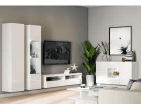 Гостиная Флорис Вариант №6 Белый Глянец, Белый