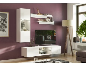Гостиная Флорис Вариант №7 Белый Глянец, Белый