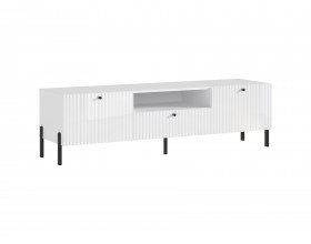 Оливия Тумба ТВ малая металл Белый Глянец, Белый