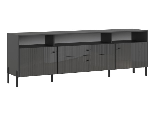 Оливия Тумба ТВ металл Графит Глянец, Графит