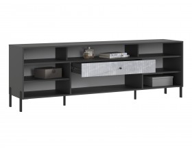 Оливия Тумба ТВ металл Мрамор Глянец, Графит