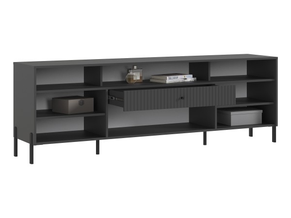 Оливия Тумба ТВ металл Графит Софт NEW, Графит