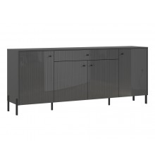 Оливия Комод металл Графит Глянец, Графит