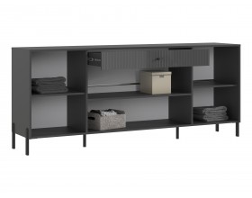 Оливия Комод металл Графит Глянец, Графит