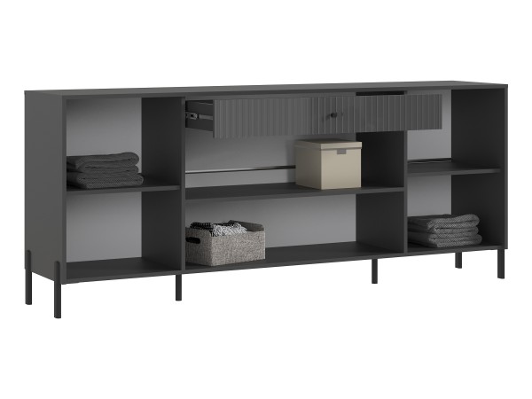 Оливия Комод металл Графит Глянец, Графит