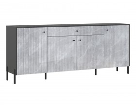 Оливия Комод металл Мрамор Глянец, Графит