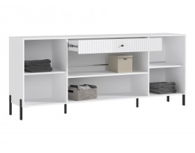 Оливия Комод металл Белый Глянец, Белый