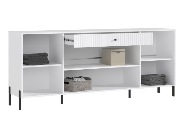 Оливия Комод металл Белый Глянец, Белый