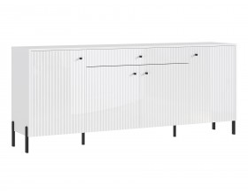 Оливия Комод металл Белый Глянец, Белый