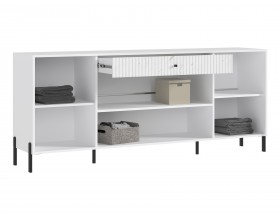 Оливия Комод металл Мрамор Золото, Белый