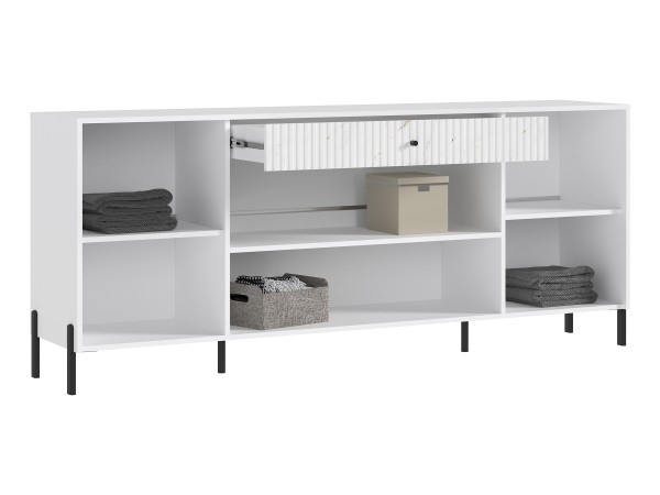 Оливия Комод металл Мрамор Золото, Белый