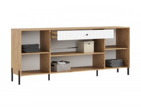 Оливия Комод металл Браш Вайт, Дуб Крафт