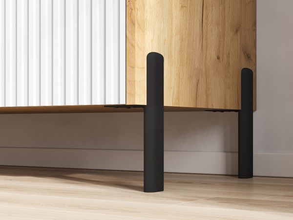 Оливия Комод металл Браш Вайт, Дуб Крафт