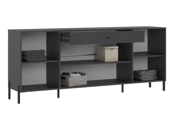 Оливия Комод металл Графит Софт NEW, Графит