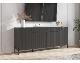 Оливия Комод металл Графит Софт NEW, Графит