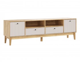 Оливия Тумба ТВ 2 двери 2 ящика Кашемир, Дуб Крафт
