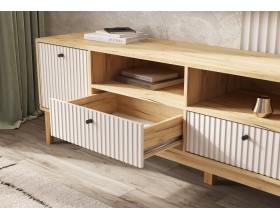 Оливия Тумба ТВ 2 двери 2 ящика Кашемир, Дуб Крафт