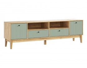 Оливия Тумба ТВ 2 двери 2 ящика Олива софт, Дуб Крафт