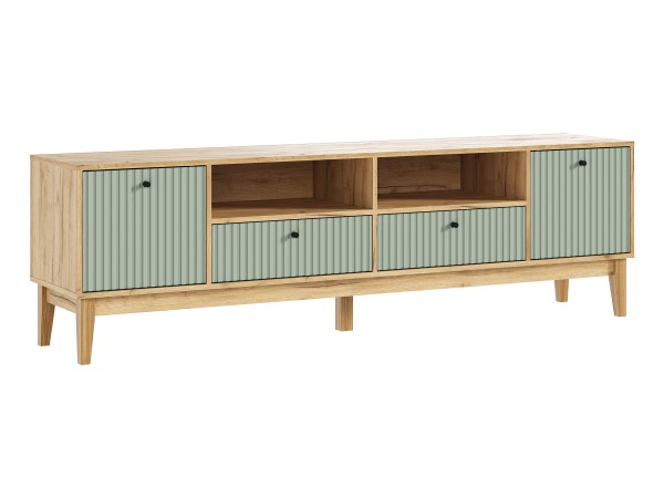 Оливия Тумба ТВ 2 двери 2 ящика Олива софт, Дуб Крафт